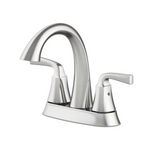 Alpine Reserve Mullen Brushed Nickel 4-in Centerset 2-handle WaterSense Mid-arc Residential Handle Bathroom Sink Faucet with Drain with Deck Plate, 67123W-6004  #2517122  *JR2511, Retail: $59.00, FINAL PRICE: $47.99 + TAX