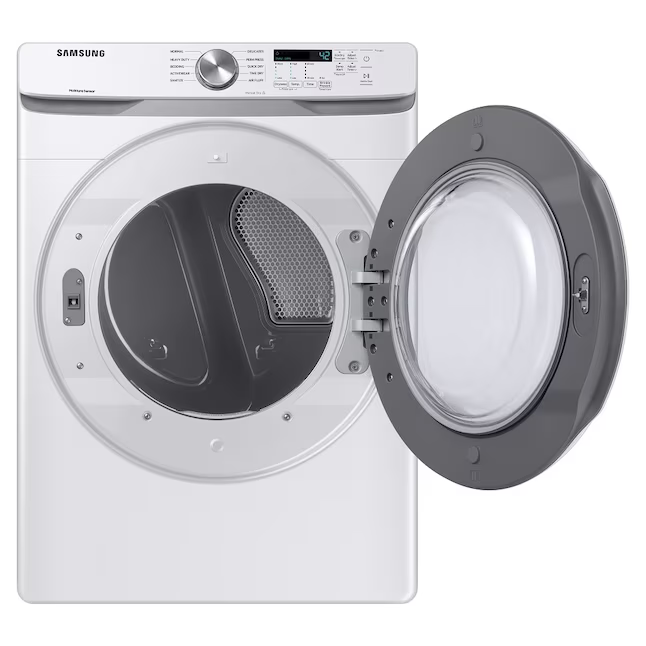 Samsung 7.5-cu ft Stackable Vented Electric Dryer in White, DVE45T6000W/A3, Retail: $899.00, Final Price: $499.00 + Tax