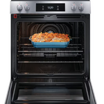 Frigidaire Gallery 30-in Glass Top 5 burners 6.2-cu ft Air Fry Convection Oven Slide-In Electric Range ( Fingerprint Resistant Stainless Steel )
