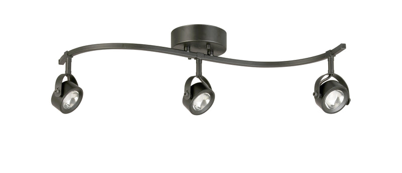 allen + roth Memphis 27-in 3 -Light Black dimmable Integrated Traditional Track Bar