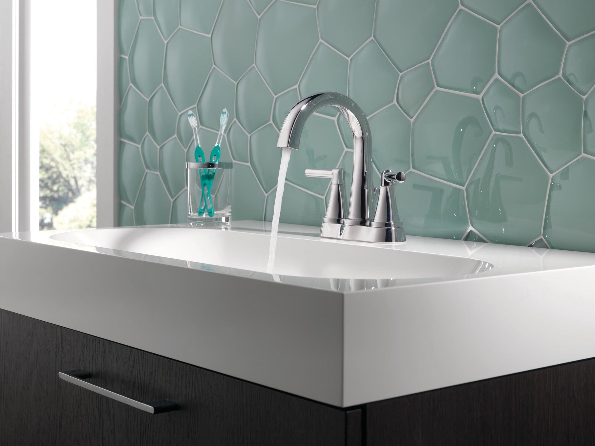 Delta Becker Two Handle Centerset Bathroom Faucet in Chrome, 25891LF, MRSP: $153.15, FINAL PRICE: $ + TAX