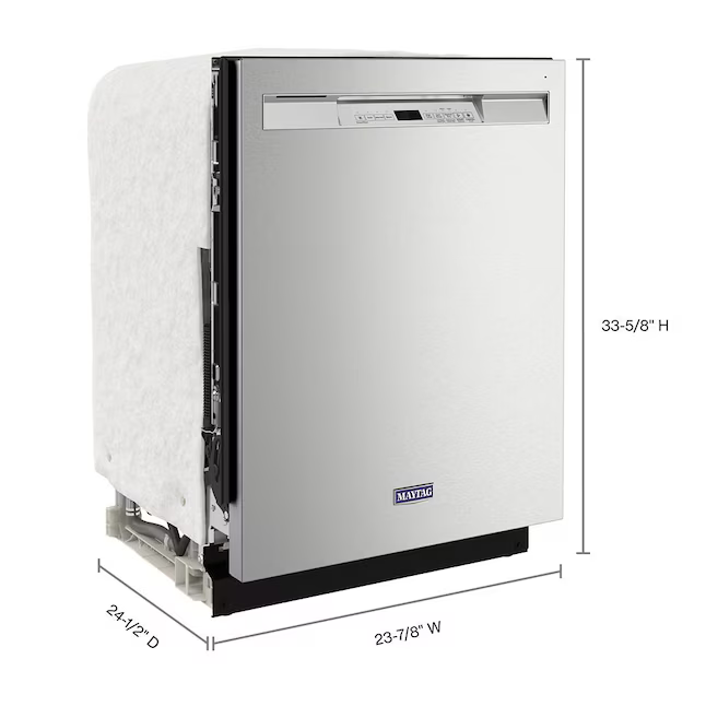 Maytag Dual Power Filtration 24-in Front Control Built-in Dishwasher (Fingerprint Resistant Stainless Steel) 50-dBA, MDB4949SKZ/0 *JR2508, Retail: $879.00, FINAL PRICE: $429.99 + TAX