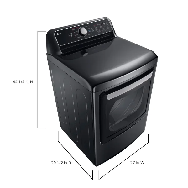LG 7.3 cu. ft. Smart Rear Control Electric Energy Star Dryer with Sensor Dry & Steam Technology