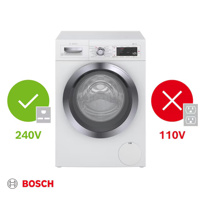 BOSCH Home Connect 800 Series Compact Washer 2.2-cu ft High Efficiency Stackable Smart Front-Load Washer (White) ENERGY STAR, WAW285H2UC