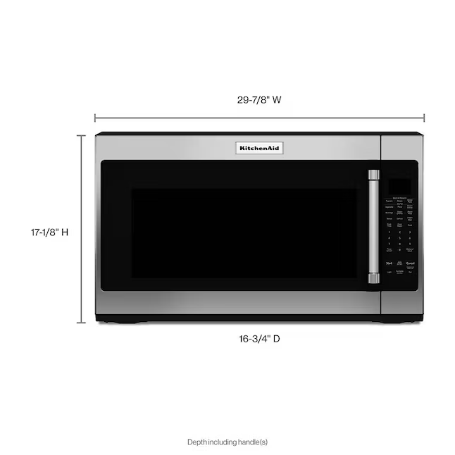 KitchenAid 2-cu ft Over-the-Range Microwave with Sensor Cooking (Stainless Steel with PRINTSHIELD Finish), KMHS120KPS/00 *JR2509, Retail: $819.00, FINAL PRICE: $499.99 + TAX