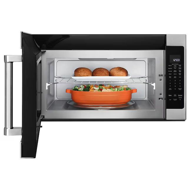 KitchenAid 2-cu ft Over-the-Range Microwave with Sensor Cooking (Stainless Steel with PRINTSHIELD Finish), KMHS120KPS/00 *JR2509, Retail: $819.00, FINAL PRICE: $499.99 + TAX