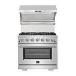 FORNO Savona 36-in 1200-CFM Ducted Stainless Steel Wall-Mounted Range Hood, [FB174]