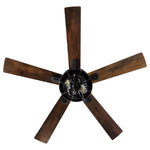 River of Goods 52-in Downrod or Flush Mount Bronze with Rich barnwood/light driftwood Blades Cage Ceiling Fan With Light 5 -Blade )