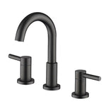 allen + roth Harlow Matte Black Widespread 2-handle WaterSense High-arc Residential Handle Bathroom Sink Faucet with Drain, 67693W-617001, #1102764, MSRP: $99.00, FINAL PRICE: $59.99 + TAX
