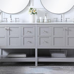Ever Living Indie 72-Inch Double Sink Vanity in Light Grey with a Countertop, VF16472DGR, FINAL PRICE: $1099.99 + TAX [FBM-127]