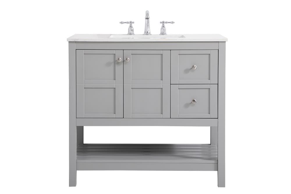 Ever Living Indie 42-Inch Single Sink Vanity in Light Grey with a  Countertop, VF16442GR, FINAL PRICE: $579.99 + TAX [FBM-116]