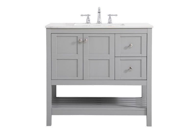 Ever Living Indie 42-Inch Single Sink Vanity in Light Grey with a  Countertop, VF16442GR, FINAL PRICE: $579.99 + TAX [FBM-116]