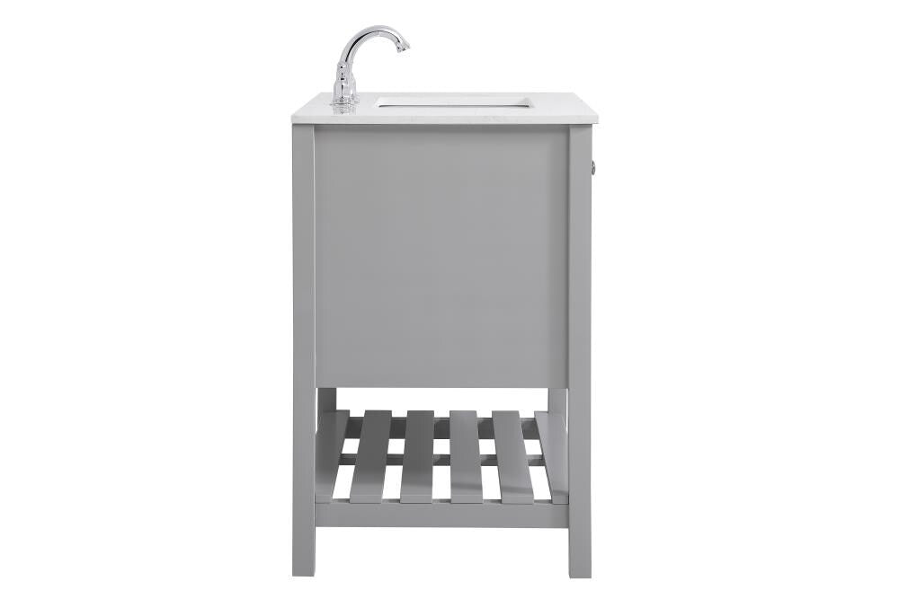 Ever Living Indie 42-Inch Single Sink Vanity in Light Grey with a  Countertop, VF16442GR, FINAL PRICE: $579.99 + TAX [FBM-116]