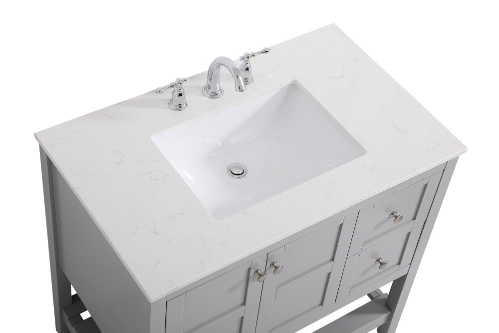 Ever Living Indie 42-Inch Single Sink Vanity in Light Grey with a  Countertop, VF16442GR, FINAL PRICE: $579.99 + TAX [FBM-116]
