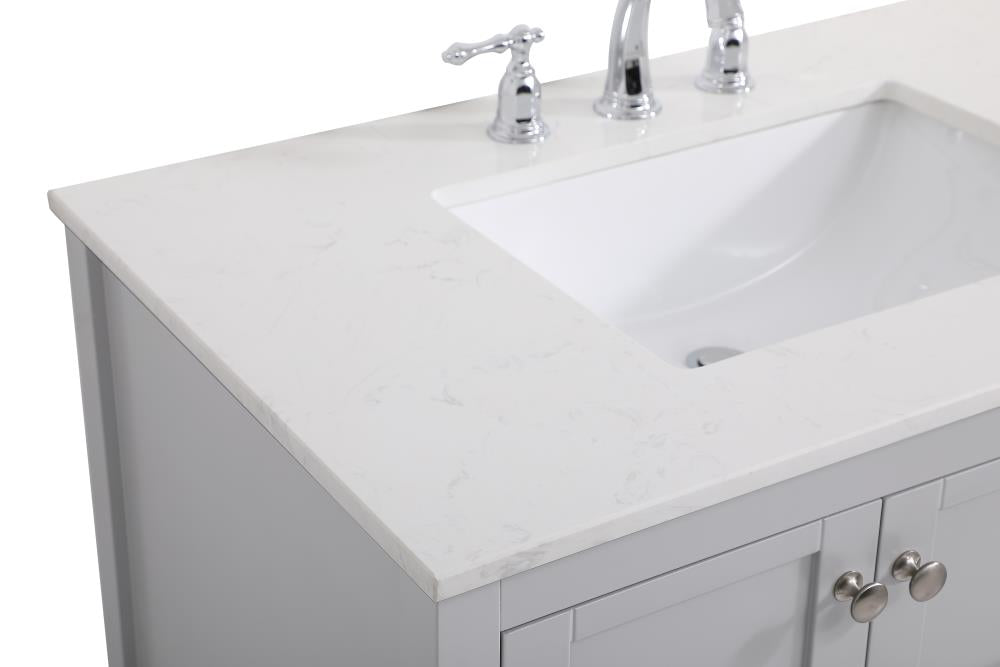Ever Living Indie 42-Inch Single Sink Vanity in Light Grey with a  Countertop, VF16442GR, FINAL PRICE: $579.99 + TAX [FBM-116]