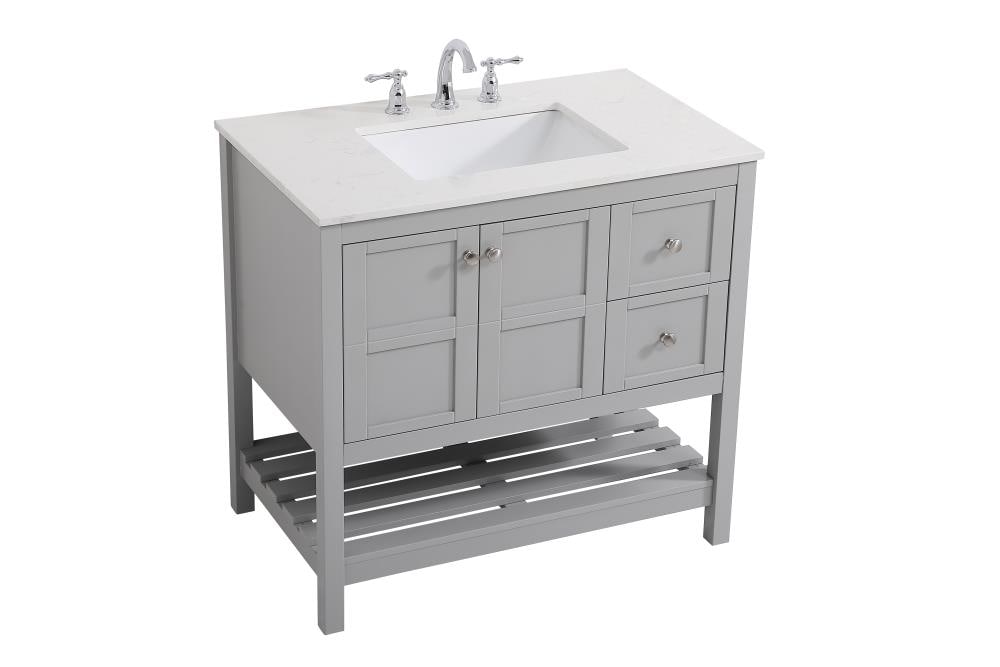 Ever Living Indie 42-Inch Single Sink Vanity in Light Grey with a  Countertop, VF16442GR, FINAL PRICE: $579.99 + TAX [FBM-116]