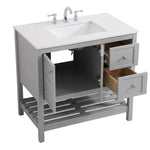 Ever Living Indie 42-Inch Single Sink Vanity in Light Grey with a  Countertop, VF16442GR, FINAL PRICE: $579.99 + TAX [FBM-116]