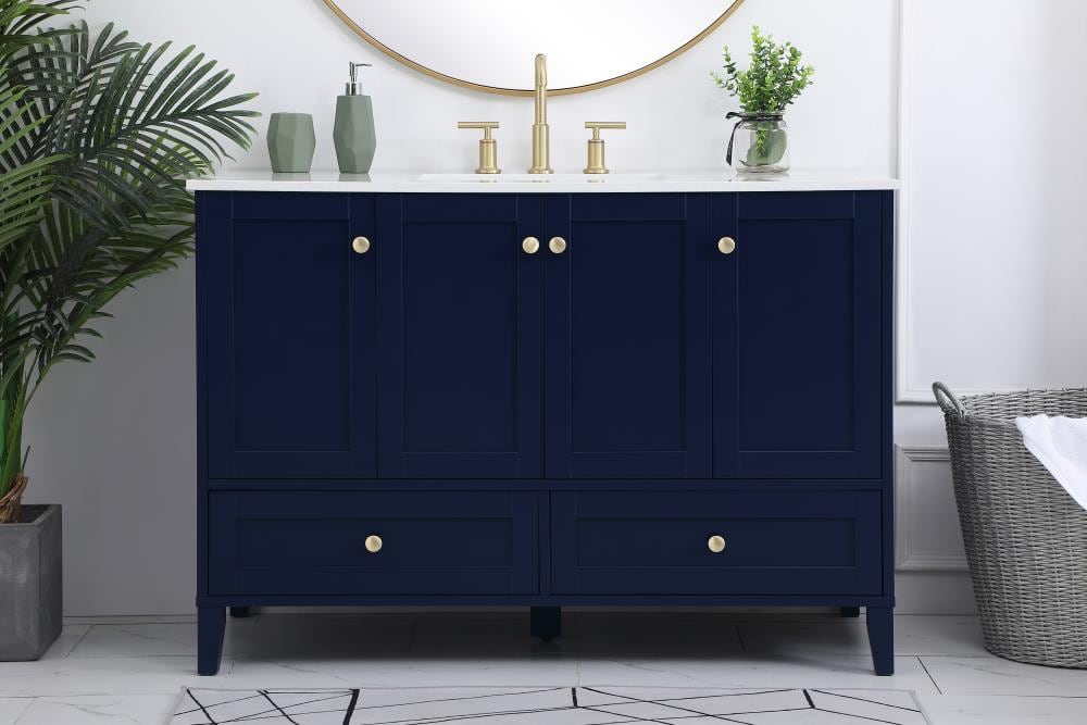 Ever Living Juliet 48-Inch Single Sink Vanity in Blue with a  Countertop, VF18048BL, FINAL PRICE: $699.99 + TAX [FBM-128]