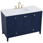 Ever Living Juliet 48-Inch Single Sink Vanity in Blue with a  Countertop, VF18048BL, FINAL PRICE: $699.99 + TAX [FBM-128]