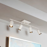 allen + roth Mason 36-in 4 -Light White dimmable GU10 pin base Traditional Track Bar