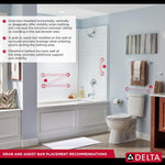 Delta 18-Inch Angular Modern Decorative ADA Grab Bar in Stainless Steel, 41918-SS, MRSP: $221.3, FINAL PRICE: $ + TAX