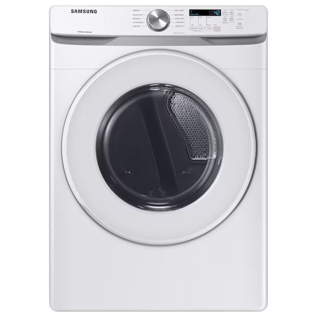 Samsung 7.5 cu. ft. Extra Large Stackable Vented Electric Dryer with Sensor Dry in White, DVE45T6020W/A3, Retail: $999.00, Final Price: $599.99 + Tax