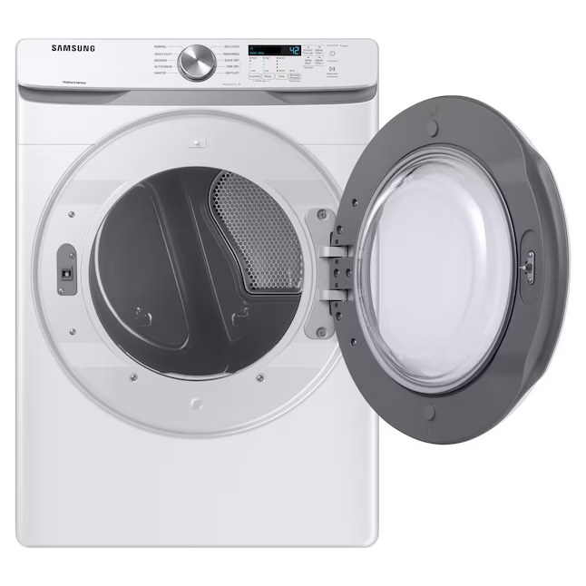 Samsung 7.5 cu. ft. Extra Large Stackable Vented Electric Dryer with Sensor Dry in White, DVE45T6020W/A3, Retail: $999.00, Final Price: $599.99 + Tax
