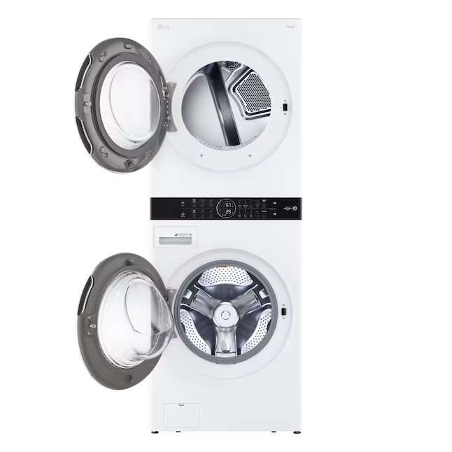 LG WashTower Stacked Laundry Center with 4.5-cu ft Front load Washer and Electric 7.4-cu ft Dryer in White, WKEX200HWA/02 *JR2508, Retail: $2,799.00, FINAL PRICE: $1,579.99 + TAX