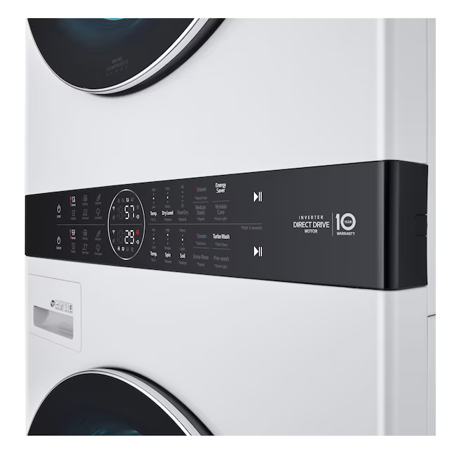 LG WashTower Stacked Laundry Center with 4.5-cu ft Front load Washer and Electric 7.4-cu ft Dryer in White, WKEX200HWA/02 *JR2508, Retail: $2,799.00, FINAL PRICE: $1,579.99 + TAX