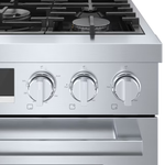 Bosch 800 Series Industrial Style 30-in 5 burners 3.7-cu ft Convection Oven Freestanding Natural Gas Range (Stainless Steel), HGS8055UC *HD2510, Retail: $3,999.00, FINAL PRICE: $2,799.99 + TAX