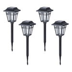 Harbor Breeze 4 -Pack 10 -Lumens Black Solar Integrated LED Path Light Kit ( 3500-K ), RETAIL: 21.98, FINAL PRICE: $11.99 + TAX