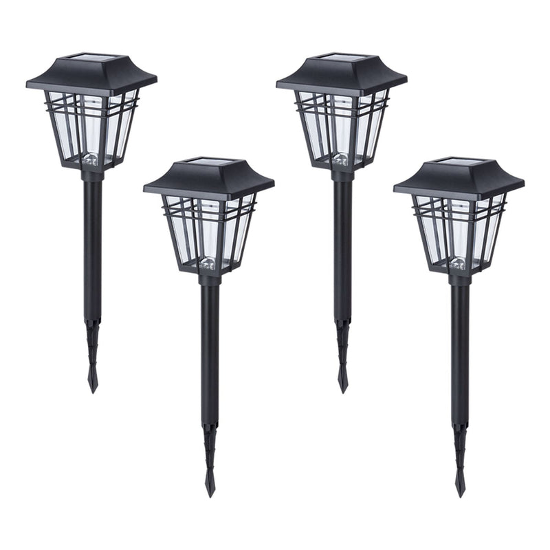 Harbor Breeze 4 -Pack 10 -Lumens Black Solar Integrated LED Path Light Kit ( 3500-K ), RETAIL: 21.98, FINAL PRICE: $11.99 + TAX