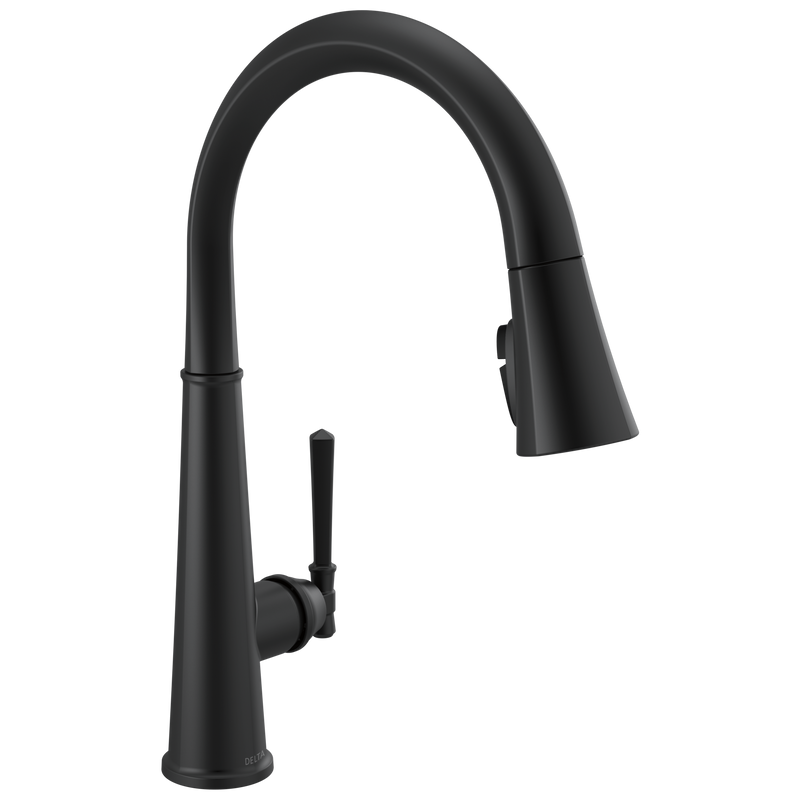 Delta Emmeline Single Handle Pull-Down Kitchen Faucet in Matte Black, 9182-BL-DST, MRSP: $842, FINAL PRICE: $ + TAX