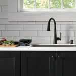 Delta Emmeline Single Handle Pull-Down Kitchen Faucet in Matte Black, 9182-BL-DST, MRSP: $842, FINAL PRICE: $ + TAX