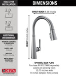 Delta Emmeline Single Handle Pull-Down Kitchen Faucet in Lumicoat Arctic Stainless, 9182-AR-PR-DST, MRSP: $842, FINAL PRICE: $ + TAX