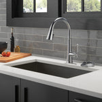 Delta Emmeline Single Handle Pull-Down Kitchen Faucet in Lumicoat Arctic Stainless, 9182-AR-PR-DST, MRSP: $842, FINAL PRICE: $ + TAX