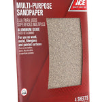 (4-Pk) Ace Multi-Purpose Sandpaper 9" x 11"  17615 MSRP/Retail:$3.99 CLEARANCE