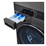 LG WashTower Electric Stacked Laundry Center with 4.5-cu ft Front load Washer and 7.4-cu ft Dryer ( Black Steel )
