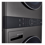 LG WashTower Electric Stacked Laundry Center with 4.5-cu ft Front load Washer and 7.4-cu ft Dryer ( Black Steel )