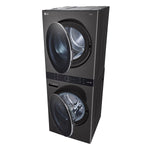 LG WashTower Electric Stacked Laundry Center with 4.5-cu ft Front load Washer and 7.4-cu ft Dryer ( Black Steel )