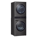 LG WashTower Electric Stacked Laundry Center with 4.5-cu ft Front load Washer and 7.4-cu ft Dryer ( Black Steel )