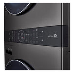 LG WashTower Electric Stacked Laundry Center with 4.5-cu ft Front load Washer and 7.4-cu ft Dryer ( Black Steel )