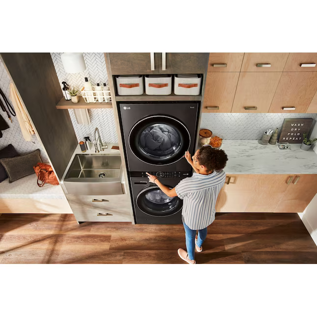 LG WashTower Stacked Laundry Center with 4.5-cu ft Front Load Washer and Electric 7.4-cu ft Dryer (ENERGY STAR), WKEX200HBA *JR2507, Retail: $2,899.00, FINAL PRICE: $1,599.99 + TAX