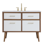 Ever Living Fawn 42-Inch Single Sink Vanity in Natural White with a Countertop, VF41042WH, FINAL PRICE: $599.99 + TAX [FBM-174]