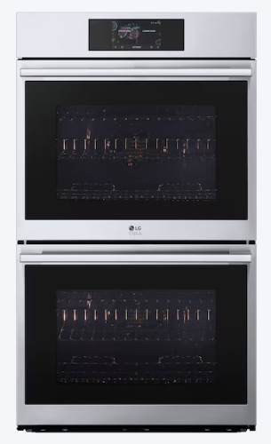 LG STUDIO InstaView 30 inch Double Electric Wall Oven with Air Fry Self-cleaning ( PrintProof Stainless Steel )