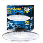 Bell + Howell Highburst 1 ft. 60-Watt Integrated LED Black 6,000 Lumens Dimmable High Bay Shop Light, RETAIL: $49.99, FINAL PRICE: $25.99 + TAX