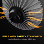 Bell + Howell Highburst 1 ft. 60-Watt Integrated LED Black 6,000 Lumens Dimmable High Bay Shop Light, RETAIL: $49.99, FINAL PRICE: $25.99 + TAX