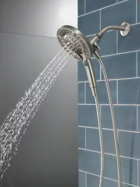 Delta Universal Showering 5-Setting In2ition Two-in-One Shower in Satin Nickel, 75585SN, MRSP: $131.7, FINAL PRICE: $ + TAX