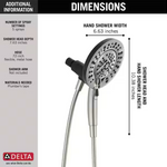 Delta Universal Showering 5-Setting In2ition Two-in-One Shower in Satin Nickel, 75585SN, MRSP: $131.7, FINAL PRICE: $ + TAX