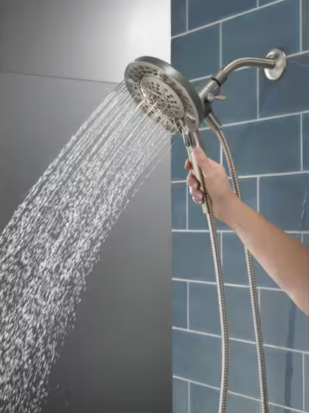Delta Universal Showering 5-Setting In2ition Two-in-One Shower in Satin Nickel, 75585SN, MRSP: $131.7, FINAL PRICE: $ + TAX